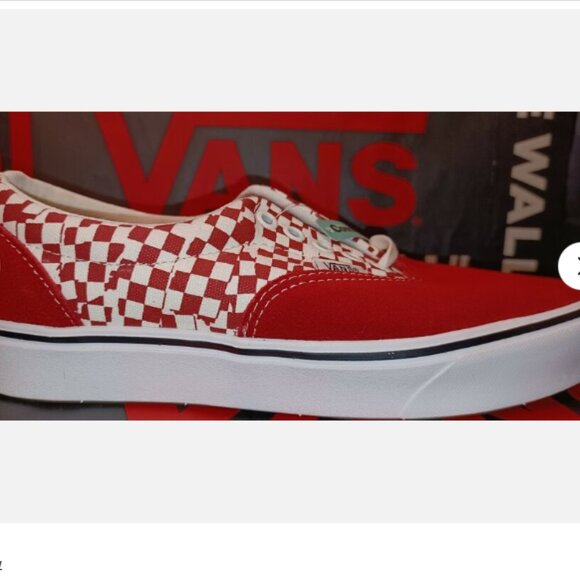 VANS Men's 9/Women's 10.5 Era ComfyCush Tear Check Red - VN0A3WM9V9Z - Picture 9 of 12